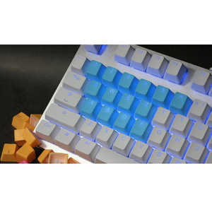 Tai-Hao Tai-Hao Rubber Gaming Backlit Keycaps keys Neon ゲｰミングキｰキャップ th-rubber-keycaps-neon-blue-18 ネオンブルｰ