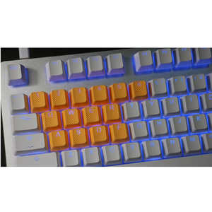 Tai-Hao ゲーミングキーキャップ US配列用 th-rubber-keycaps-neon-orange-18 ネオンオレンジ