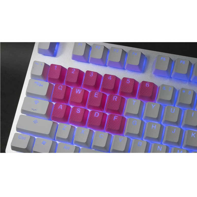 Tai-Hao Tai-Hao ゲーミングキーキャップ th-rubber-keycaps-neon-pink-18 ネオンピンク th-rubber-keycaps-neon-pink-18 ネオンピンク