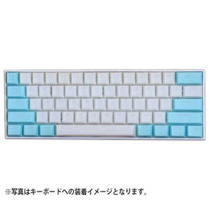 Tai-Hao  ゲーミングキーキャップ  Translucent Cubic ABS Type Nata De Coco （Blue／White）ホワイト NATADECOCOBLWT