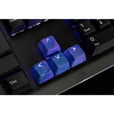 Tai-Hao ゲーミングキーキャップ パープル th-rubber-keycaps-dark