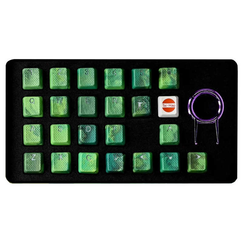 Tai-Hao Tai-Hao Rubberized Gaming Keycap Mark II - 23keys Green Camo ゲーミングキーキャップ グリーン RUBBERKSGRNCAMO23 RUBBERKSGRNCAMO23