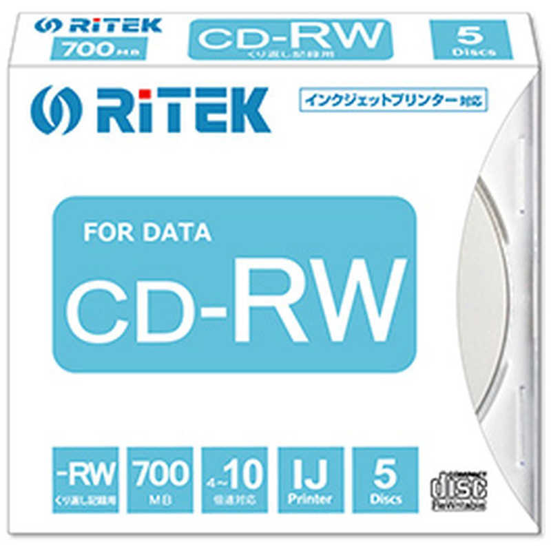 RITEK RITEK CD-RW700.PW5P A データ用CD-RW [5枚/700MB/インクジェットプリンター対応] CDRW700PW5PA CDRW700PW5PA