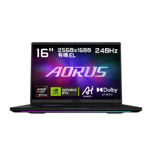 GIGABYTE �Q�[�~���O�m�[�g�p�\�R�� [ RTX 5090 / 16�^ / Win11 Pro / Ryzen 9 / 32GB / 1TB ] �u���b�N�O���[ AORUS MASTER 16 6ZJM6JPE64SP