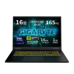 GIGABYTE �Q�[�~���O�m�[�g�p�\�R�� [ 16�^ / Win11 Pro / Core Ultra 9 / ������16GB / SSD1TB ] �u���b�N�X�`�[�� GAMING A16 EVHS3JP894SP