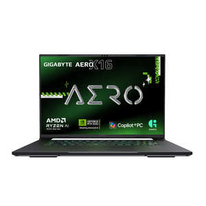 GIGABYTE �Q�[�~���O�m�[�g�p�\�R�� [ Copilot+ PC / 16�^ / Win11 Home / Ryzen AI 9 / 32GB / 1TB ] ���[�i�[�z���C�g GIGABYTE AERO X16 4PHN4JPC64DH