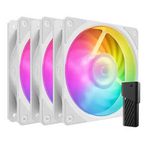 クーラーマスター Mobius 120P ARGB White 3-Pack Fan Kit MFZ-M2DW-243P2-R1 クーラーマスター Mobius 120P ARGB White 3-Pack Fan Kit MFZ-M2DW-243P2-R1