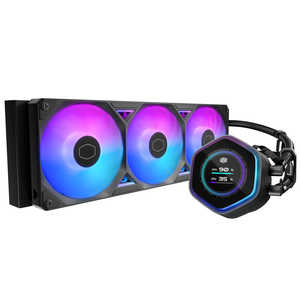 クーラーマスター 水冷CPUクーラー 120mmファンx3 ［LGA1851/1700/1200/1156/1155/1151/1150・AM5/AM4］ ML 360 Atmos II LCD ARGB ブラック MLX-D36M-A25SZ-L1