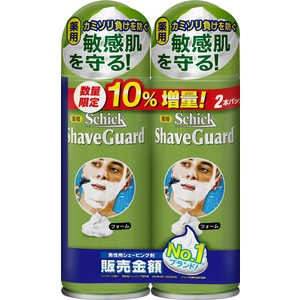 シック Schick 薬用シェーブガード シェービングフォーム 増量220g ダブルパック ヤクヨウSGゾウリヨウWP