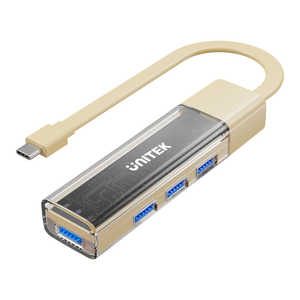 UNITEK Bi-Directional Hub with Detachable CableCream Latte Color ΥХѥ / 4ݡ / USB3.0б H1319ACL01