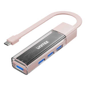 UNITEK Bi-Directional Hub with Detachable CablePink ΥХѥ / 4ݡ / USB3.0б H1319APK01