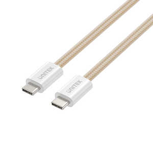 UNITEK PD100W Magnetic USB-C to USB-C 1M CableCream Latte Type-C /USB Power Deliveryб C14141ACL011M