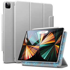 ESR iPad Pro 129 5/4奱 PencilǼޤꤿ߼ޥͥåȥ Silver Grey ReboundMagneticCase