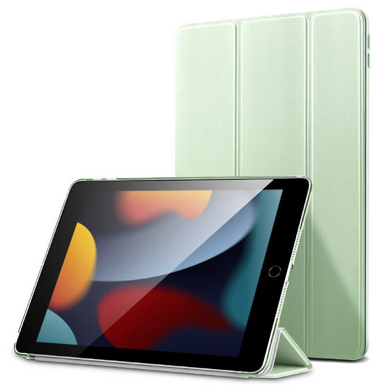 ESR ESR iPad 第9/8/7世代ケース Pencil収納可能三つ折り式マグネットケース ESR Light Green  AscendTrifoldCase AscendTrifoldCase