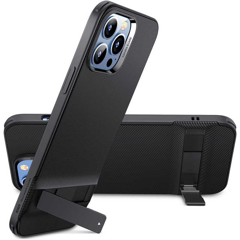 ESR iPhone 13 Proケース Black (キックスタンド付き/ミリタリーグレードケース) AirShieldBoostCase