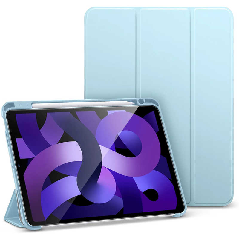 ESR ESR iPad Air 第5/4世代 Rebound ペンシルホルダー付きケース 三つ折りスタンド Light Blue  REBOUNDPENCILCASE REBOUNDPENCILCASE