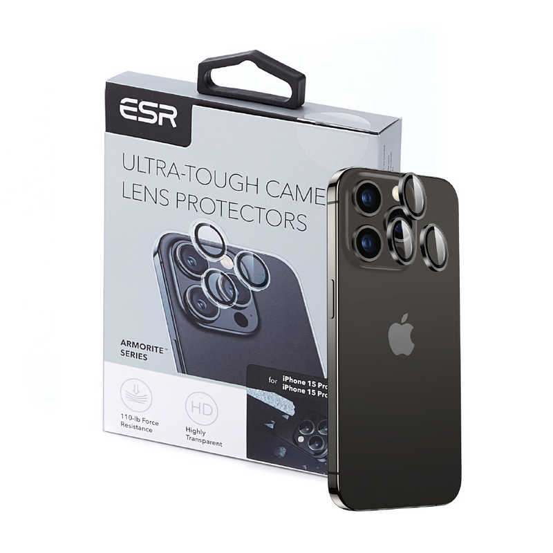 ESR ESR iPhone 15 Pro/15 Pro Max/14 Pro /14 Pro Maxカメラレンズプロテクター Black CameraLensProtector CameraLensProtector