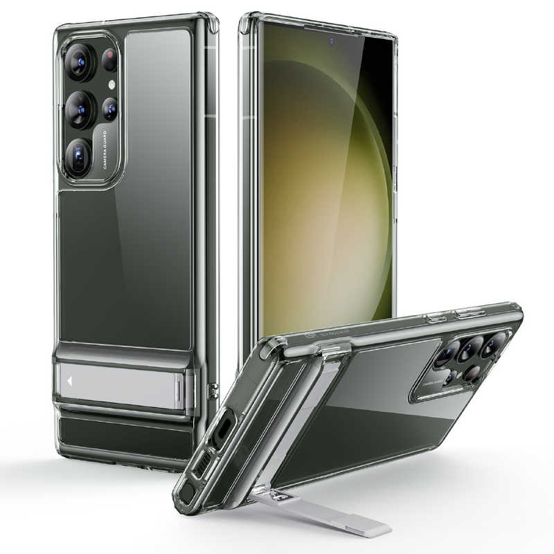 ESR ESR Galaxy S23 Ultra対応 キックスタンド付きミリタリーグレードケース Clear MetalKickstandCase MetalKickstandCase