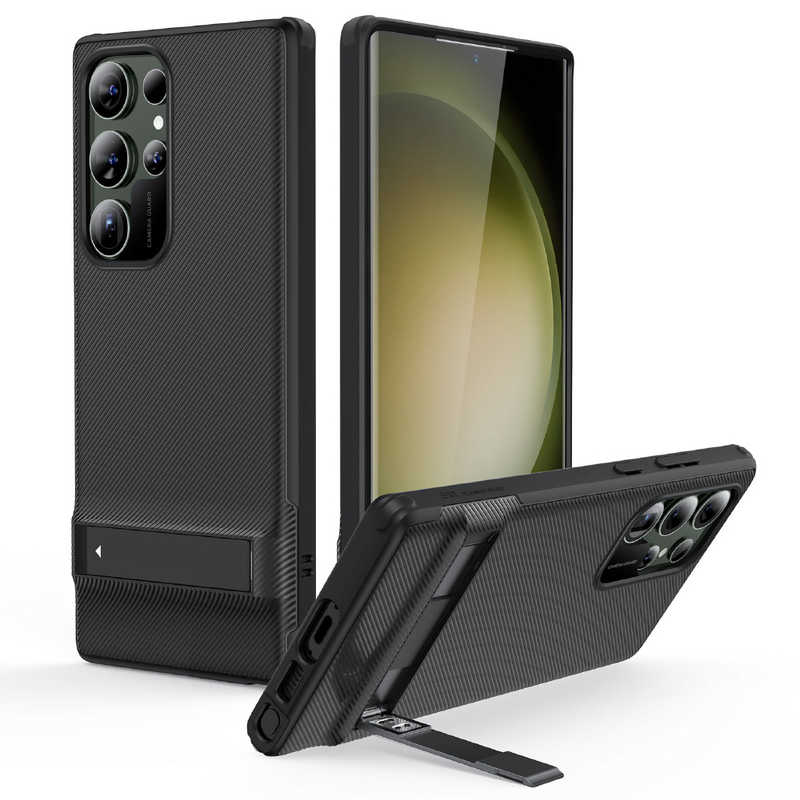 ESR ESR Galaxy S23 Ultra対応 キックスタンド付きミリタリーグレードケース Black MetalKickstandCase MetalKickstandCase