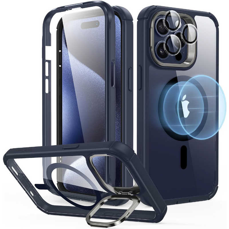 ESR ESR iPhone 15 Pro Max 2パート ハイブリッドケース(MagSafe対応) Clear Dark Blue ArmorToughCase ArmorToughCase