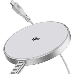 ESR Qi2対応 ワイヤレスチャージャー Silver ESRQi2miniWirelessCharger