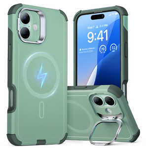 ESR iPhone 16(6.1インチ) ミリタリーグレードスタンド付ハイブリッドケース Light Green Light Green CyberToughCasewithStashStand-HaloLockiPhone16 ESR iPhone 16(6.1インチ) ミリタリーグレードスタンド付ハイブリッドケース Light Green Light Green CyberToughCasewithStashStand-HaloLockiPhone16