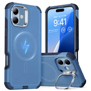 ESR iPhone 16(6.1インチ) ミリタリーグレードスタンド付ハイブリッドケース Light Blue Light Blue CyberToughCasewithStashStand-HaloLockiPhone16 ESR iPhone 16(6.1インチ) ミリタリーグレードスタンド付ハイブリッドケース Light Blue Light Blue CyberToughCasewithStashStand-HaloLockiPhone16