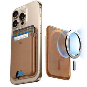 ESR MagSafe �J�[�h�P�[�X iPhone�Ή� RFID�u���b�L���O�@�\ 5�����[ �L���������u���E�� 2K6380263 - Brown