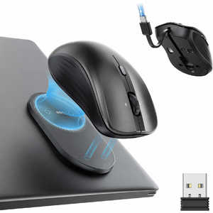 ESR ワイヤレスマウス ［光学式 / 無線(ワイヤレス) / 5ボタン / Bluetooth・USB］ ブラック 6H0020102 - Black