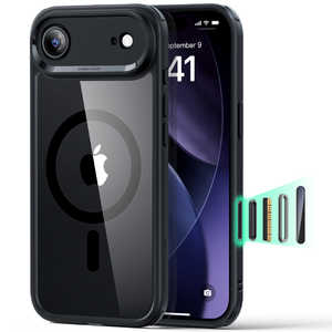 ESR iPhone Air (6.5C`)MagSafeΉA~^[O[hn[hP[X NAubN 1A86200301-Clear Black