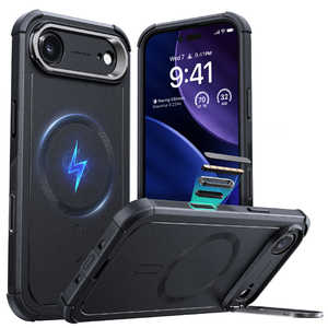 ESR iPhone Air (6.5インチ)MagSafe対応、隠れスタンド付き、3層構造衝撃吸収ハイブリッドケース ブラック 1A88000101-Black ESR iPhone Air (6.5インチ)MagSafe対応、隠れスタンド付き、3層構造衝撃吸収ハイブリッドケース ブラック 1A88000101-Black