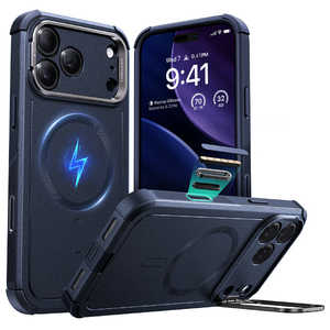 ESR iPhone 17 Pro (6.3C`)MagSafeΉABX^htA3w\ՌznCubhP[X lCr[u[ 1A88100201-Navy Blue