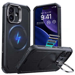 ESR iPhone 17(6.3C`)MagSafeΉABX^htA3w\ՌznCubhP[X ubN 1A87900101-Black