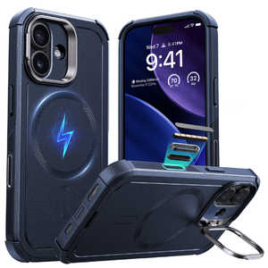 ESR iPhone 17(6.3C`)MagSafeΉABX^htA3w\ՌznCubhP[X lCr[u[ 1A87900201-Navy Blue