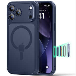 ESR iPhone 17 Pro (6.3C`)MagSafeΉA~^[O[hn[hP[X tXgu[ 1A86300401-Frosted Blue