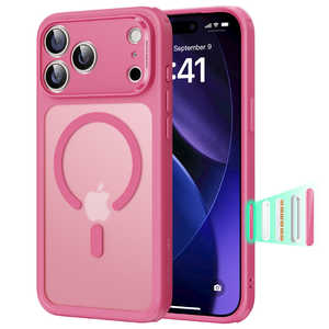 ESR iPhone 17 Pro (6.3C`)MagSafeΉA~^[O[hn[hP[X 1A86300501-Frosted Pink