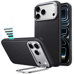 ESR iPhone 18 Pro / 17 Pro �V���R�����U�[ �}�O�l�b�g�P�[�X �X�^���h�t�� �J�����R���g���[���J�o�[ �m�w�ʃP�[�X / Magsafe�Ή��n �u���b�N 1A91600102-Blac