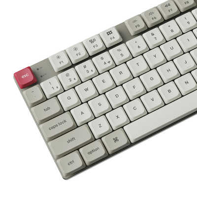 キークロン キーボード K1 Max White LED(赤軸・英語配列) ［有線