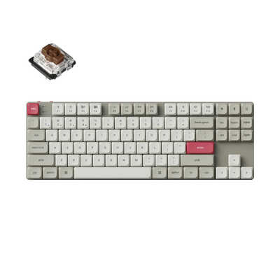 キークロン キーボード K1 Max White LED(茶軸・英語配列
