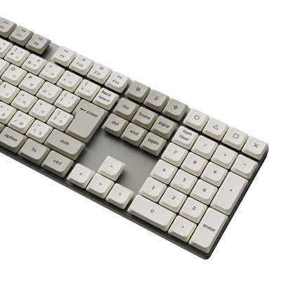 キークロン キーボード K5 Max White LED(赤軸) レトロカラー K5M-K1Z