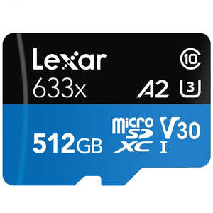 LEXAR microSDXCカード High-Performance (Class10 /512GB) LSDMI512BBJP633A