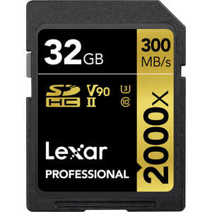 LEXAR SDHCメモリカｰド ｢Professional 2000x｣ UHS-II/UHS スピｰドクラス3対応 [Class10対応/32GB] LSD32GCBJP2000R