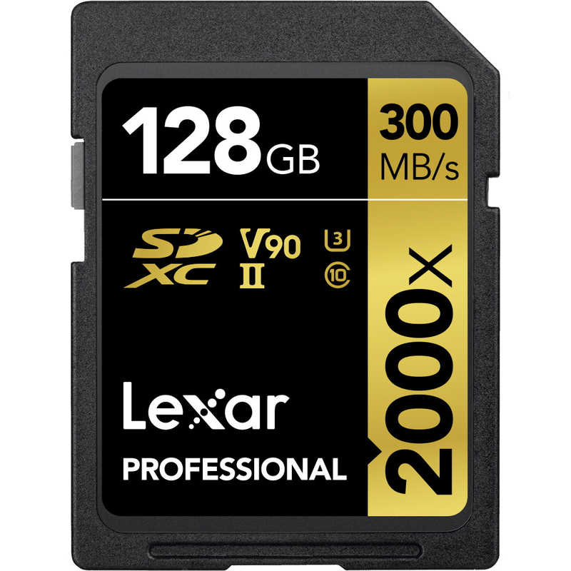 LEXAR LEXAR SDXCメモリカード ｢Professional 2000x｣ UHS-II/UHS スピードクラス3対応 [Class10対応/128GB] LSD128CBJP2000R LSD128CBJP2000R