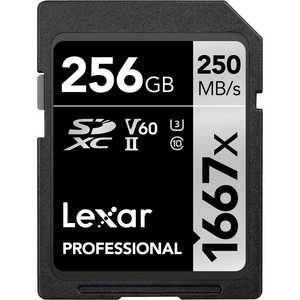 LEXAR SDXCメモリカード (Professional 1667x) UHS-II/UHS スピードクラス3対応 (Class10対応/256GB) LSD256CBJP1667
