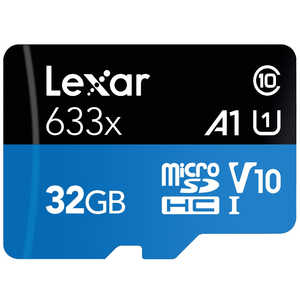 LEXAR Lexar High-Performance 633x microSDHC UHS-I A1 U1 V10 32GB LSDMI32GBB1JP633A