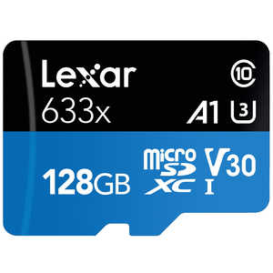 LEXAR Lexar High-Performance 633x microSDXC UHS-I A1 U3 V30 128GB LSDMI128BB1JP633A