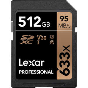 LEXAR Lexar Professional 633x SDXC UHS-I カｰド U3 V30 512GB LSD512CB1JP633