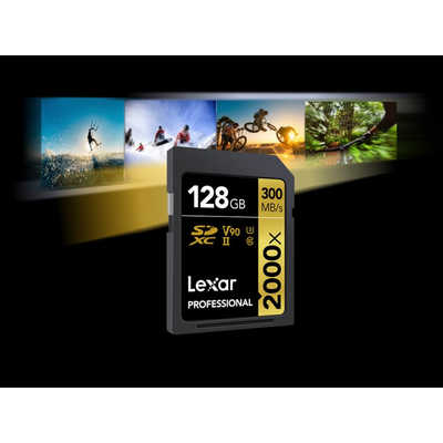 レキサー LSD2000128G-BNNNJ SDXCカード 128GB LEXAR SDXCカード Professional 2000x (Class10 /128GB