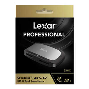 LEXAR カードリーダーUSB3.2 Gen2 (CFexpress TypeーA SD対応) (USB3.1) LRW530U-RNBNJ