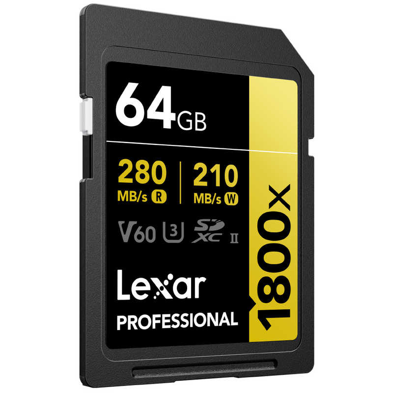 LEXAR LEXAR Lexar SDXCカード 64GB 1800x UHS-II GOLD U3 V60 ［Class10 /64GB］ LSD1800064G-B1NNJ LSD1800064G-B1NNJ